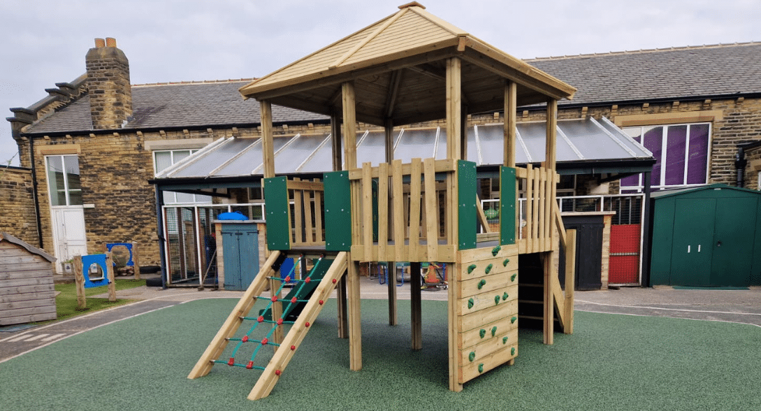 Our outdoor play area in the quad